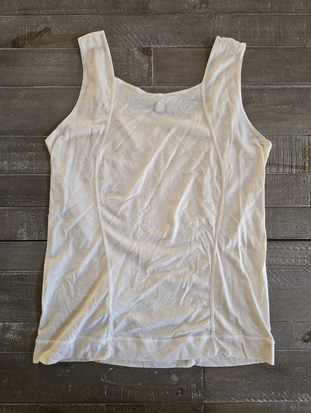 Smartwool Women's Tank Top Size Medium Ivory Color 100% Merino Wool Lightweight - Picture 2 of 8
